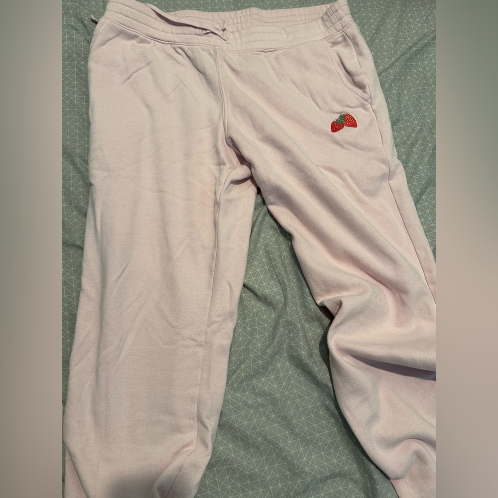 Hollister Cute Pink Strawberry Sweatpant